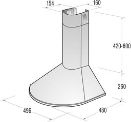 Вытяжка Gorenje DKO 500 WH цена и информация | Gorenje Бытовая техника и электроника | hansapost.ee