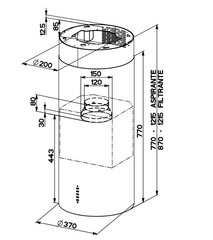 Faber Cylindra IS./4 EV8 X A37 цена и информация | Вытяжки на кухню | hansapost.ee