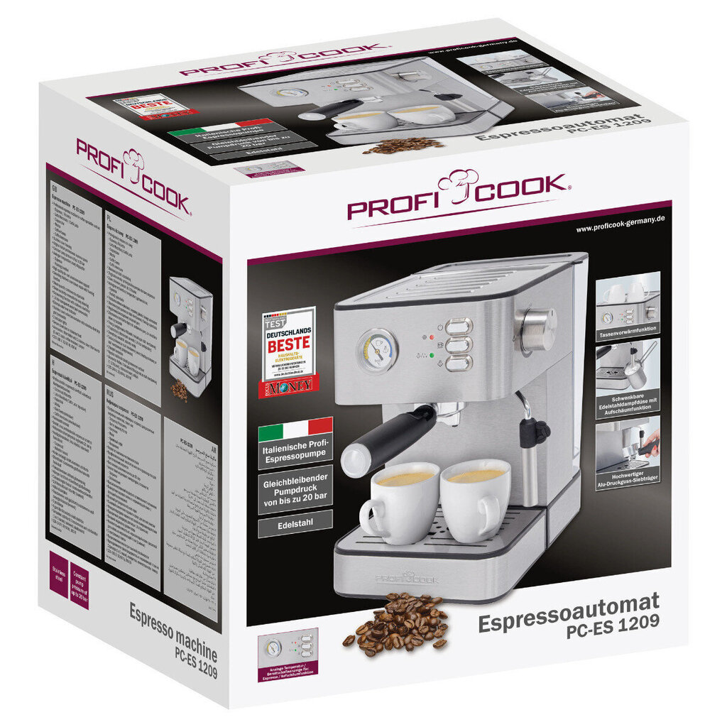 ProfiCook PCES1209 hind ja info | Kohvimasinad ja espressomasinad | hansapost.ee