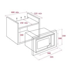 Teka ML8200BIS, integreeritav mikrolaineahi grilliga, maht 20 L, valge hind ja info | Mikrolaineahjud | hansapost.ee