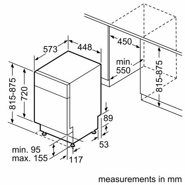 Int.nõudepesumasin, Bosch, A++, 45cm цена и информация | Nõudepesumasinad | hansapost.ee