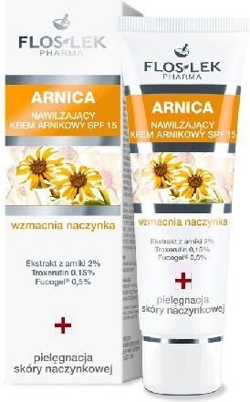 Niisutav kreem kuperoossele nahale Floslek Arnica niisutav kreem SPF 15, 50 ml цена и информация | Näokreemid | hansapost.ee