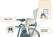 Lapse jalgrattatool Bellelli B-One Clamp, hall/punane цена и информация | Laste jalgrattatoolid | hansapost.ee