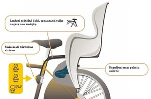 Заднее велосипедное сиденье Bellelli B-One Standard, темно-серый цена и информация | Велокресла | hansapost.ee