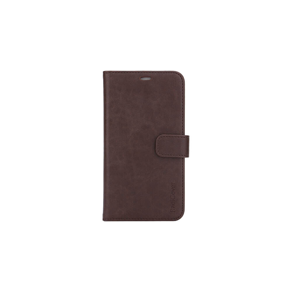 RadiCover - Radiation Protection Wallet PU iPhone 12 5,4 Flipcover - Brown цена и информация | Telefonide kaitsekaaned ja -ümbrised | hansapost.ee