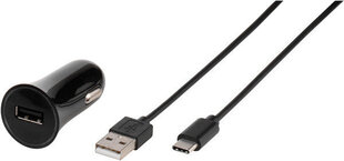 Зарядка в машину Vivanco USB-C 3A 1м, черная (38669) цена и информация | Vivanco Автотовары | hansapost.ee