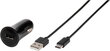 Vivanco autolaadija USB-C 3A 1m, must (38669) цена и информация | Laadijad mobiiltelefonidele | hansapost.ee