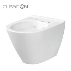 Seinale kinnitatav WC-pott Cersanit City Oval CleanOn (ilma kaaneta) hind ja info | Cersanit Remondikaubad, sanitaartehnika ja kütteseadmed | hansapost.ee