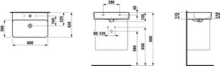 Умывальник Laufen VAL, H8102830001041 цена и информация | Раковины | hansapost.ee