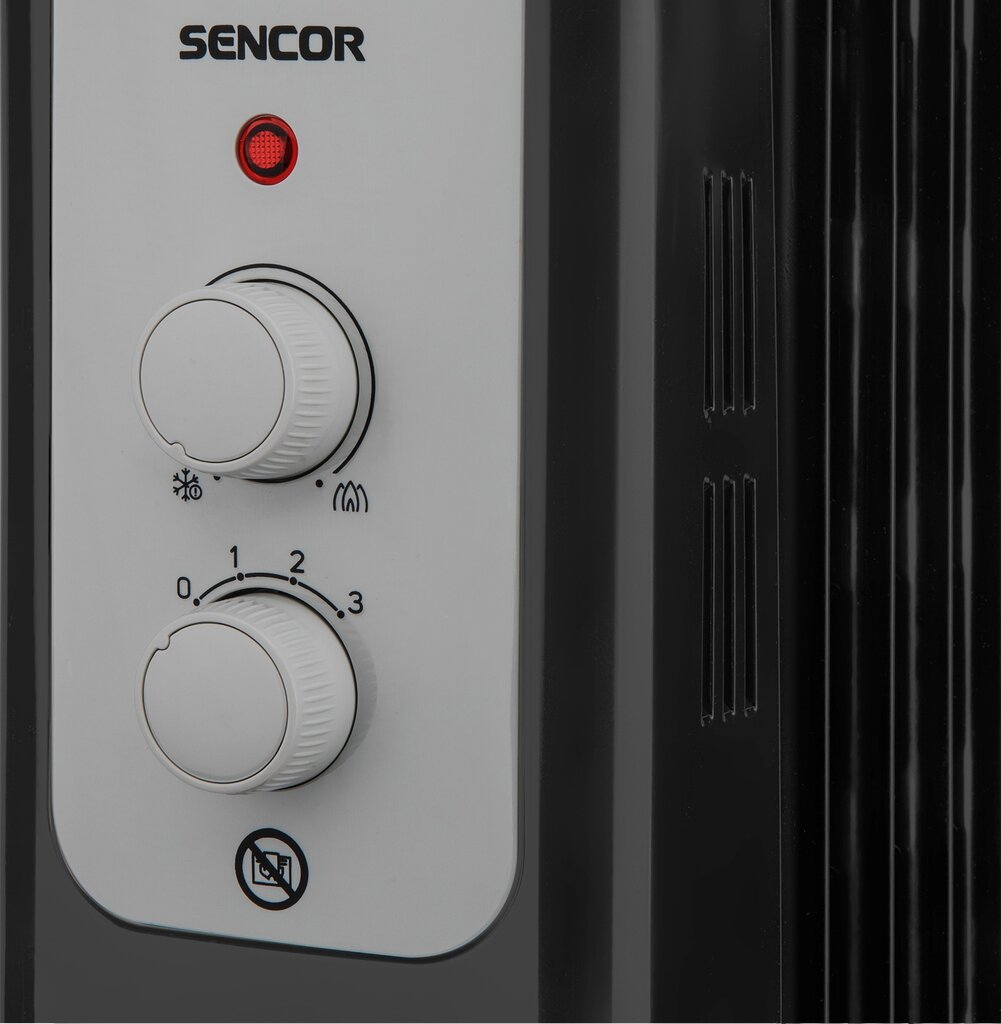 Õliradiaator SENCOR SOH 3309BK, 2000W, 9 sektsiooni hind ja info | Küttekehad | hansapost.ee