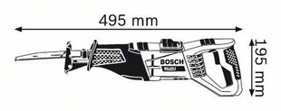 Elektriline lineaarne saag Bosch GSA 1100 E hind ja info | Elektrilised saed, ketassaed ja tarvikud | hansapost.ee