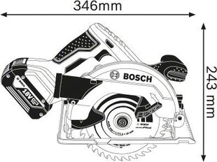 Аккумуляторная циркулярная пила Bosch Professional GKS 18 V-57G Solo LB  цена и информация | Пилы, циркулярные станки | hansapost.ee
