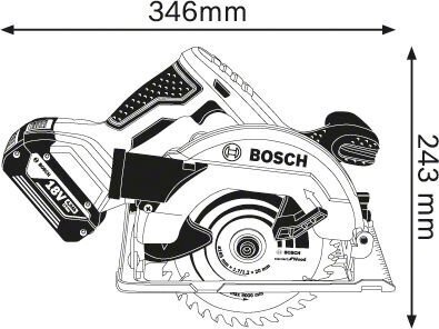 Akuketassaag Bosch Professional GKS 18 V-57G Solo LB цена и информация | Elektrilised saed, ketassaed ja tarvikud | hansapost.ee
