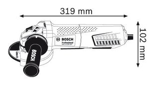 Nurklihvija Bosch GWS 15-125 CIEP Professional 1500W (0601796202) цена и информация | Шлифовальные машины | hansapost.ee