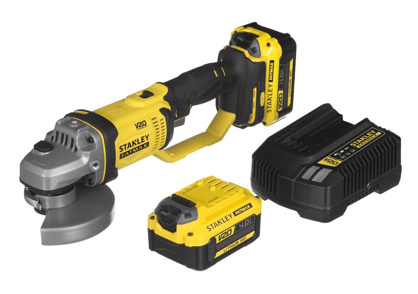 Aku-nurklihvija Stanley Fatmax V20 125 mm + 2x4.0 Ah akud SFMCG400M2K hind ja info | Lihvmasinad | hansapost.ee