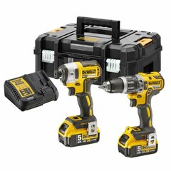 Комплект аккумуляторных ударной отвертки и отвертки-дрели Dewalt DCK266P2T 18В цена и информация | Дрели и шуруповёрты | hansapost.ee