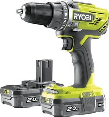 Аккумуляторная дрель/шуруповерт Ryobi 18V + дополнительный аккумулятор цена и информация | Дрели и шуруповёрты | hansapost.ee