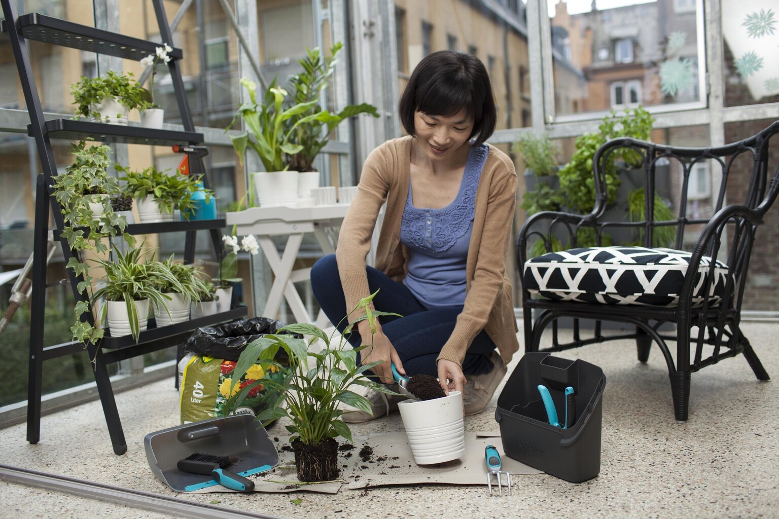 Aiatööriistade komplekt rõdule või terrassile Gardena City Gardening цена и информация | Aiatööriistad | hansapost.ee