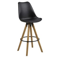 Комплект из 2-х барных стульев Dima, цвет черный/дуб цена и информация | Стулья для кухни и столовой | hansapost.ee