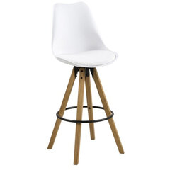 Комплект из 2-х барных стульев Dima, цвет белый/дуб цена и информация | Стулья для кухни и столовой | hansapost.ee