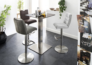 Барный-полубарный стул Giulia A-1, гобелен, коричневый цена и информация | Стулья для кухни и столовой | hansapost.ee
