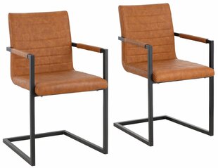 Комплект из 2 стульев для столовой Notio Living Sandra, с подлокотниками, коричневый цена и информация | Стулья для кухни и столовой | hansapost.ee