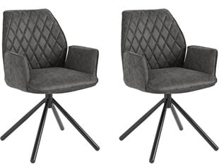 Комплект из 2-х стульев Notio Living Pablo, темно-серый цена и информация | Стулья для кухни и столовой | hansapost.ee