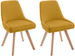 2 tooli komplekt Notio Living Rafi, kollane hind ja info | Köögitoolid, söögitoolid | hansapost.ee