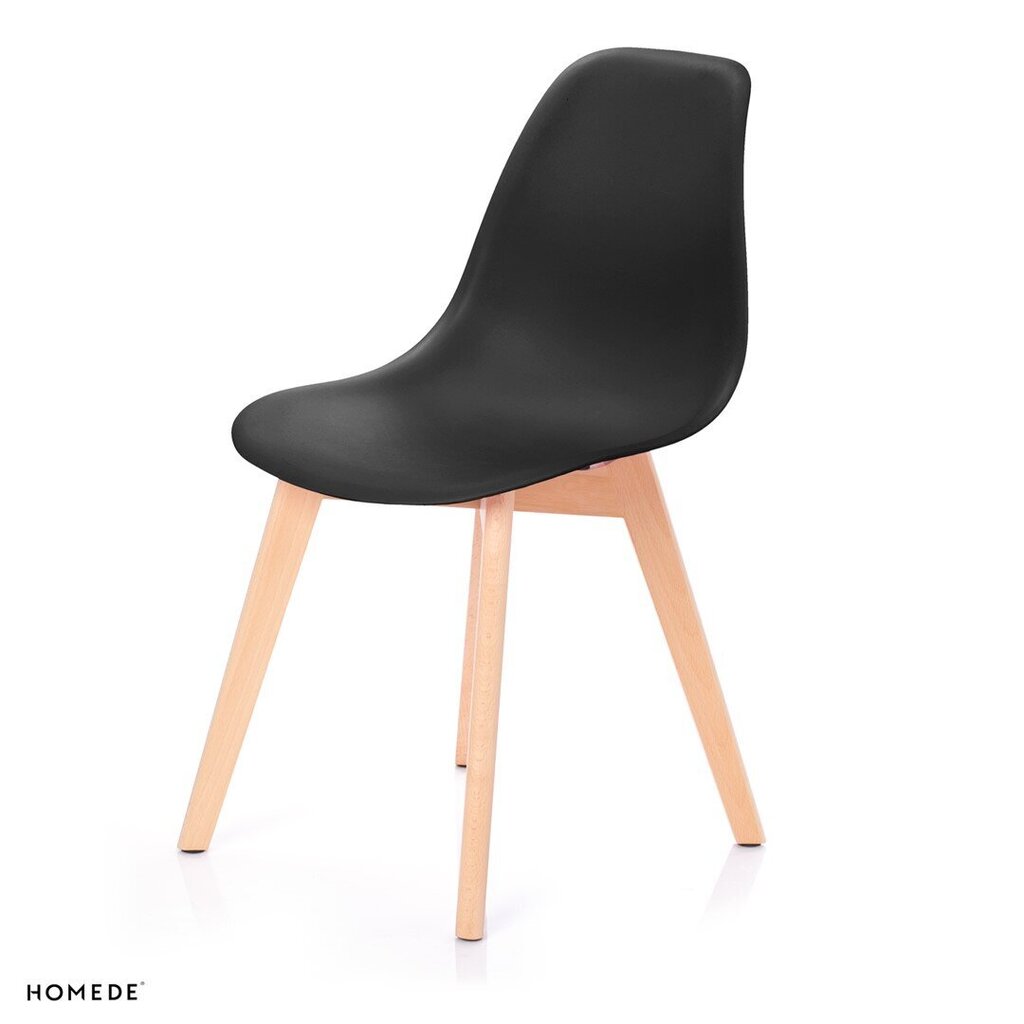 4-tooli komplekt Homede Mirano, must цена и информация | Köögitoolid, söögitoolid | hansapost.ee