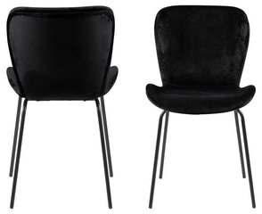 2 tooli komplekt Batilda-A1, must veluur hind ja info | Köögitoolid, söögitoolid | hansapost.ee
