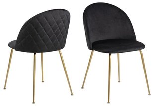 Комплект из 4-х стульев Louise, черный/золотой цена и информация | Стулья для кухни и столовой | hansapost.ee