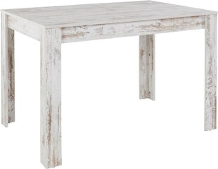 Стол обеденный Notio Living Lori 120 см, старинный белый цена и информация | Кухонные и обеденные столы | hansapost.ee