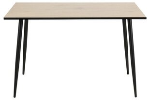 Обеденный стол Wilma, беленый дуб/черный цена и информация | Кухонные и обеденные столы | hansapost.ee