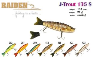 Vobler Raiden J-Trout 135 21G 397 hind ja info | Akara Kalastustarbed | hansapost.ee