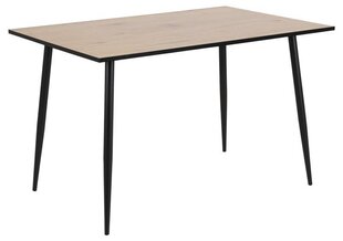 Стол обеденный Wilma, черный / дуб цена и информация | Кухонные и обеденные столы | hansapost.ee