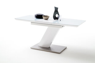 Раскладной стол MC Akcent Galina, 140/180x80см, белый/серый цена и информация | Кухонные и обеденные столы | hansapost.ee