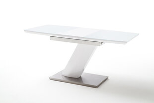 Pikendatav laud MC Akcent Galina, 140/180x80cm, valge/hall hind ja info | Köögilauad, söögilauad | hansapost.ee
