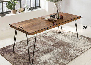 Oбеденный стол Bagli II 120 x 80 см цена и информация | Кухонные и обеденные столы | hansapost.ee