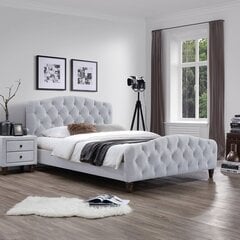 Кровать SANDRA с матрасом HARMONY DUO (86744) 160x200см, обивка из мебельного текстиля, цвет: светло-серый цена и информация | Кровати | hansapost.ee