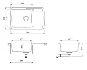 Valamu Teka Liva 60S-TQ must graniit hind ja info | Teka Köögivalamud, köögisegistid ja tarvikud | hansapost.ee
