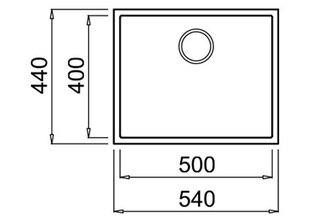 TEKA Раковина подвесная SQUARE 50.40 TG черная цена и информация | Раковины на кухню | hansapost.ee