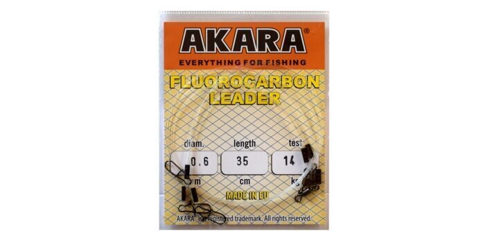 Fluorosüsiniku rihmad Akara, 25 cm, 3 tk hind ja info | Muud kalastustarvikud | hansapost.ee