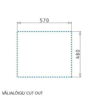 Köögivalamu Pyramis Alazia 59x50, hall hind ja info | Köögivalamud | hansapost.ee