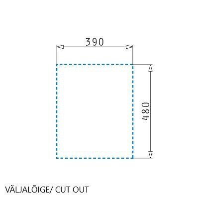 Valamu Pyramis Istros 41x50 süsimust цена и информация | Köögivalamud | hansapost.ee