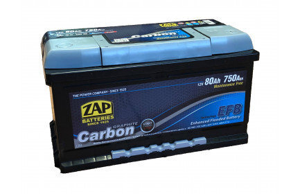 ZAP Carbon EFB 80Ah 750A aku hind ja info | Autoakud | hansapost.ee