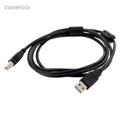 Кабель для принтера Omega USB A/USB B, 1.5 м, черный цена и информация | Кабели и провода | hansapost.ee