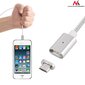 Magnetiline mikro-USB kaabel hõbedane Maclean Energy MCE 160 hind ja info | Juhtmed ja kaablid | hansapost.ee