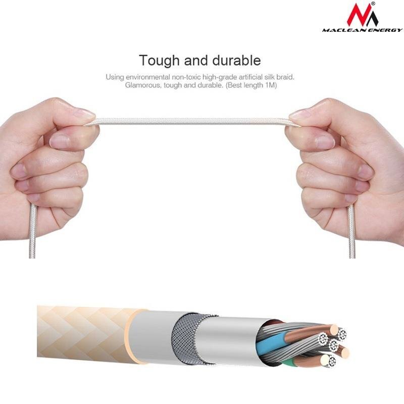 Magnetiline mikro-USB kaabel hõbedane Maclean Energy MCE 160 цена и информация | Juhtmed ja kaablid | hansapost.ee