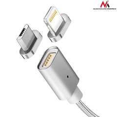 Магнитный кабель micro USB серебристый Maclean Energy MCE 160 цена и информация | Maclean Телевизоры и аксессуары | hansapost.ee