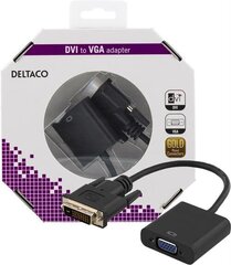 Deltaco DVI-VGA-K. DVI. VGA hind ja info | Juhtmed ja kaablid | hansapost.ee